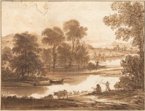 Llanura inundable con abrevadero de Claude Lorrain